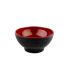 Bowl Ø 9.5 H 4.5 cm black and red inside melamine Asia + range