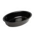 Oval salad bowl black ABS 34 x 24 cm