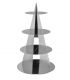 Display stand fir-shaped Ø 36, 30, 26 & 20 cm stainless steel