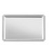Tray with cut corners 42 x 27  H 1,5 cm stainless steel 18%