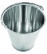 Graduated bucket with bottom, stainless steel  12 L