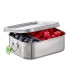 Stainless steel lunchbox 800 with airtight cover and removable divider