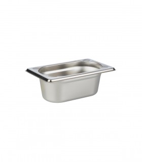 STAINLESS STEEL CONTAINER LID GASTRONORM 1/9 SIZE BAIN MARIE FOOD PAN POT TRAY 