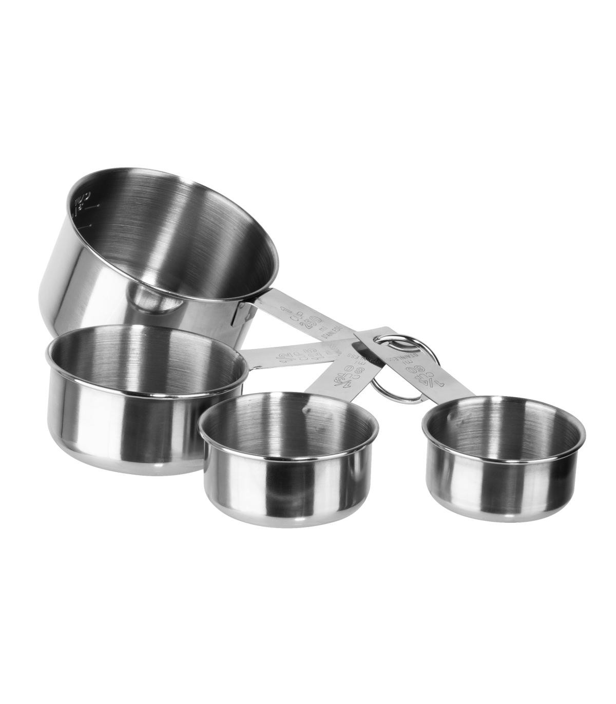 Set of 4 measuring cups 6 - 8 - 12.5 and 25 cl : Stellinox