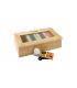 Wooden box for tea bags 4 chambers