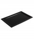Black counter tray 42 x 28 cm flat border