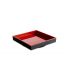 Square bowl 15.5 H 3 cm black and red inside