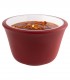 6 melamine dip bowls 0.04 l red and white