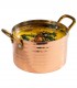 Small serving Pot Mumbai 0.6 L hammered stainless steel copper look
