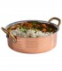 Small serving Pot Mumbai 0.7 L hammered stainless steel copper look