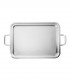 Stainless steel tray whith handles 60 x 37.5 cm