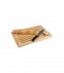 Wood cutting board with bread crump shelf