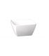 Square salad bowl white melamine 19 cm