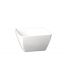 Square salad bowl white melamine 12.5 cm