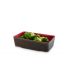 Salad bowl GN 1/4 H 7 cm two tones dark oak and red