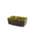 Salad bowl GN 1/4 H 9 cm two tones dark oak and green
