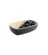 Bowl GN 1/9 H 5.5 cm two tones melamine black and wood look