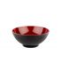 Salad bowl Ø 26.5 H 9.5 cm black and red inside melamine Asia + range