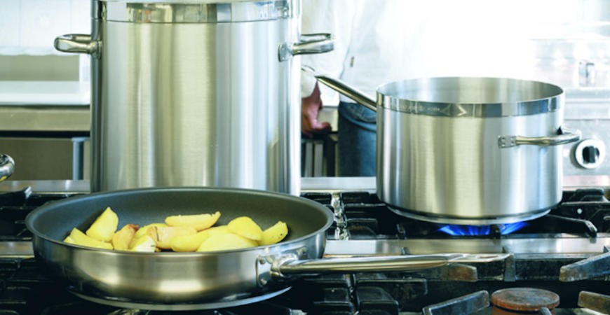 What is the most common metal used in cookware?